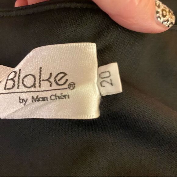 Cameron Blake Elegant Black Evening Gown Sleeveless Layered Midi Womens Sz 20 - Picture 5 of 7